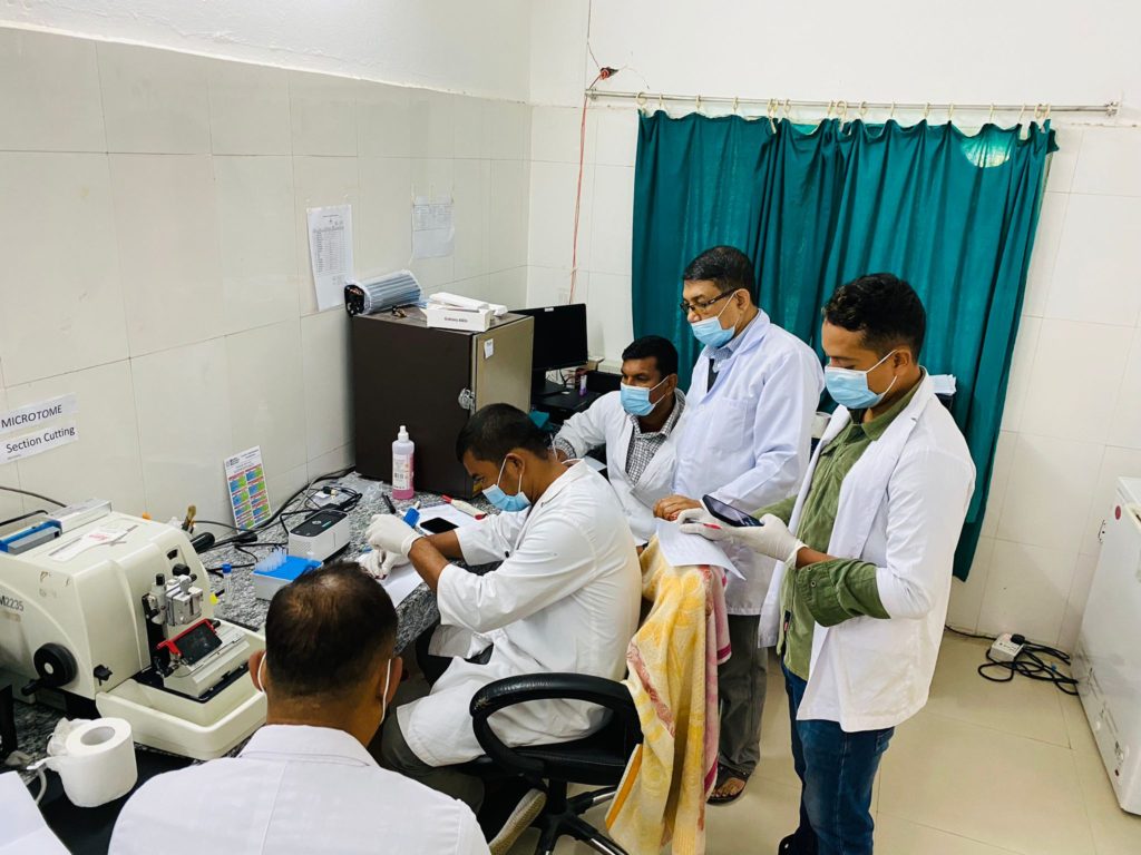 Biomeme qPCR device at Lalgadh Leprosy Hospital